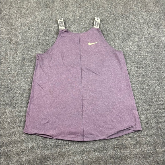 NIKE Girls Purple Athletic Standard Fit Logo Strap Tank Top Dri-fit  size: XL - Picture 1 of 7
